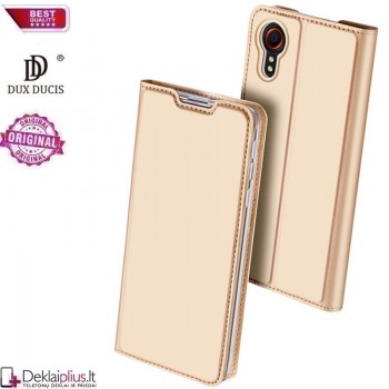 Dux Ducis dirbtinės odos atverčiamas dėklas - auksinės spalvos (telefonui Samsung Xcover 5) Dux Ducis dirbtinės odos atverčiamas dėklas - auksinės spalvos (telefonui Samsung Xcover 5)